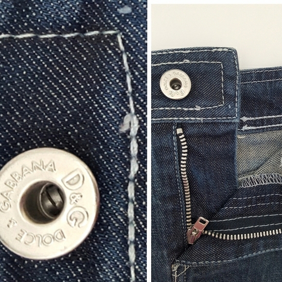 Y2K🔥Dolce & Gabbana❤Love Affair Mini Skirt|Dark Wash Blue Denim - Picture 8 of 14